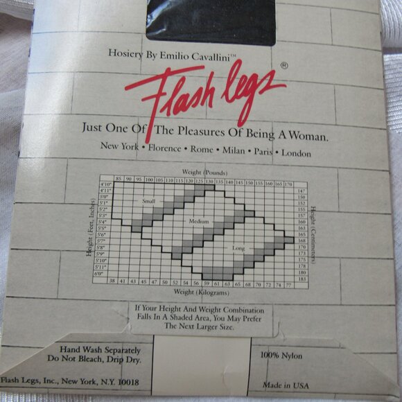 Lot of 3 Flash Legs Emilio Cavallini USA Pantyhose - sz. M,Black - Picture 4 of 5